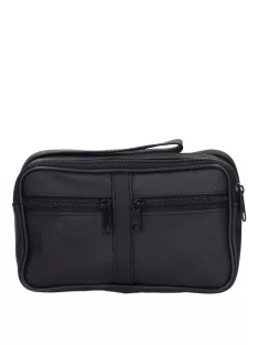 Autóstáska férfi 0089-0009 Fekete bőr dupla kicsi