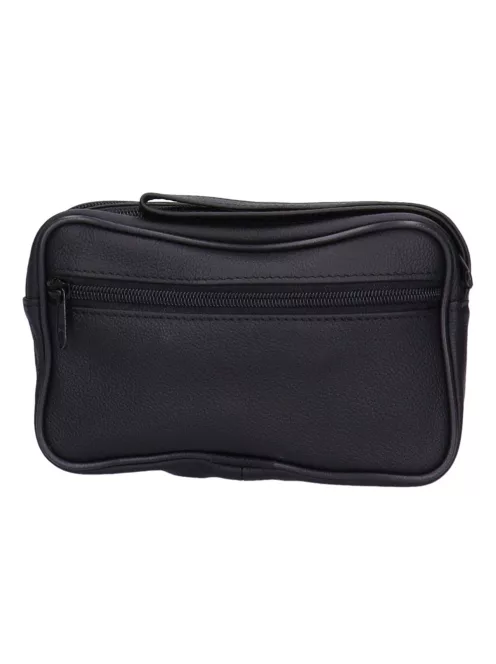 Autóstáska férfi 0089-0009 Fekete bőr dupla kicsi