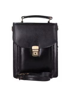 Autóstáska férfi 0077-1116 Fekete bőr 