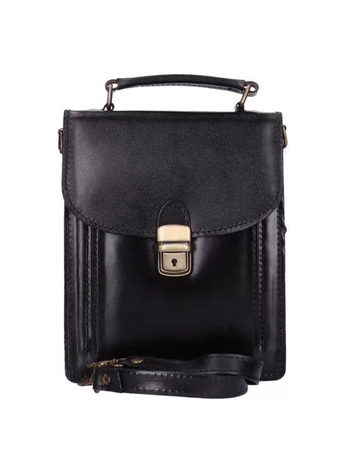 Autóstáska férfi 0077-1116 Fekete bőr 