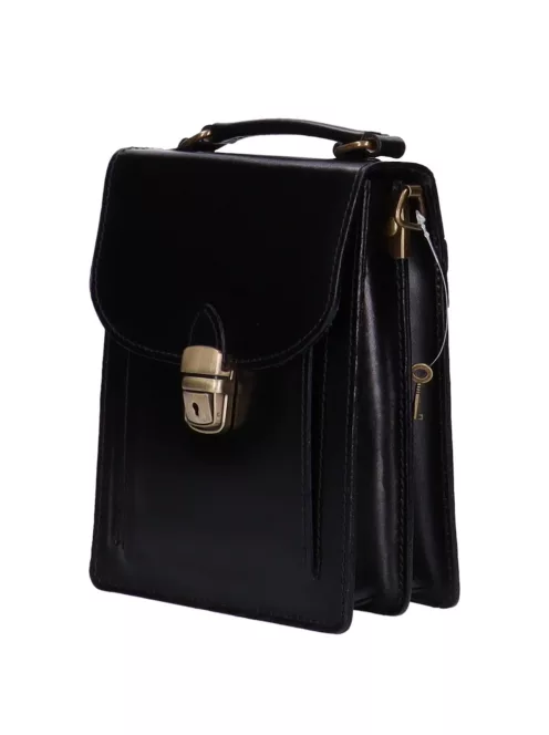 Autóstáska férfi 0077-1116 Fekete bőr 