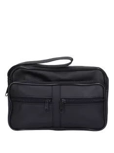 Autóstáska Elöl zsebes nagy autós férfi  Fekete bőr nagy