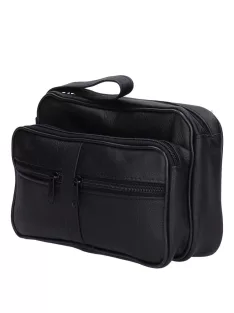 Autóstáska Elöl zsebes nagy autós férfi  Fekete bőr nagy