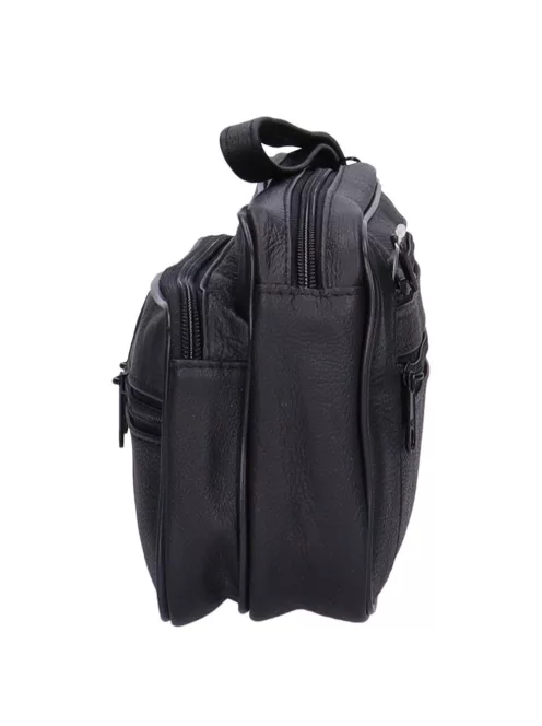 Autóstáska Elöl zsebes nagy autós férfi  Fekete bőr nagy