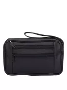 Autóstáska Elöl zsebes nagy autós férfi  Fekete bőr nagy