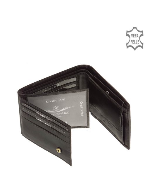 Pénztárca CORVO BIANCO CBS102 Fekete bőr férfi