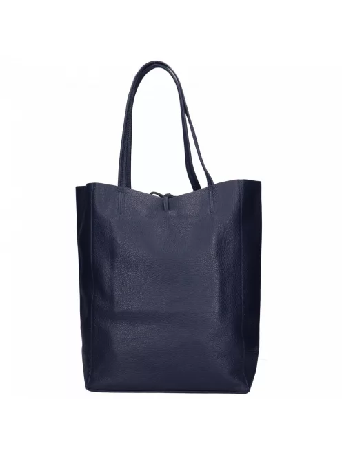 Táska Olasz bőr  5228 Kék kötős női 