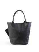 Táska OLASZ BŐR 5230 Fekete fényes női