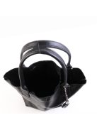 Táska OLASZ BŐR 5230 Fekete fényes női