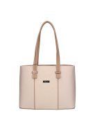 Karen Cezaria drapp-bézs virágos rostbőr női válltáska