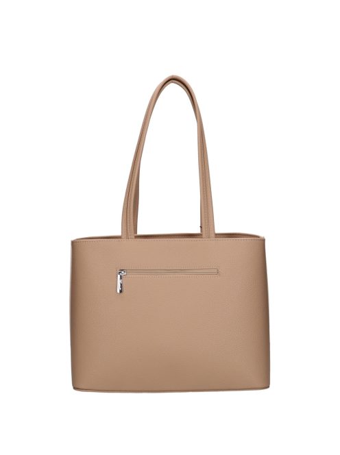 Karen Cezaria drapp-bézs virágos rostbőr női válltáska