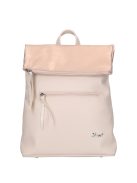 Karen Edwin bézs-rose gold rostbőr női hátizsák