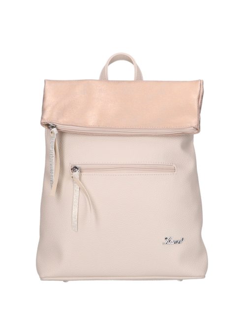 Karen Edwin bézs-rose gold rostbőr női hátizsák