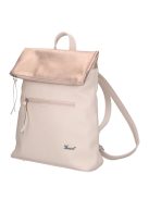 Karen Edwin bézs-rose gold rostbőr női hátizsák