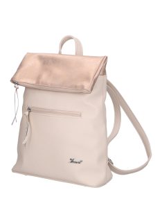 Karen Edwin bézs-rose gold rostbőr női hátizsák