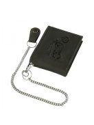 Pénztárca A1MR1021 Fekete bőr férfi motoros