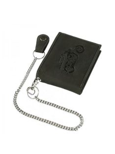 Pénztárca A1MR1021 Fekete bőr férfi motoros