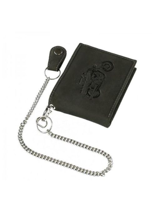 Pénztárca A1MR1021 Fekete bőr férfi motoros