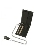 Pénztárca A1MR1021 Fekete bőr férfi motoros