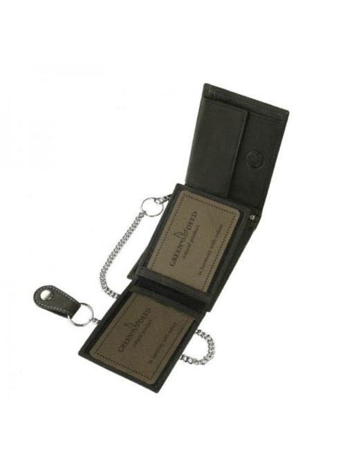 Pénztárca A1MR1021 Fekete bőr férfi motoros