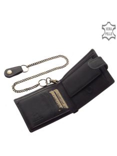  Green Deed MPA9641/T fekete motor láncos bőr férfi pénztárca