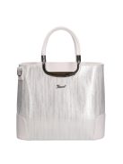 Karen Delia fehér-ezüst rostbőr női kézitáska