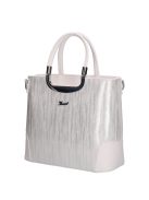 Karen Delia fehér-ezüst rostbőr női kézitáska