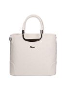 Karen Delia fehér virágos rostbőr női kézitáska