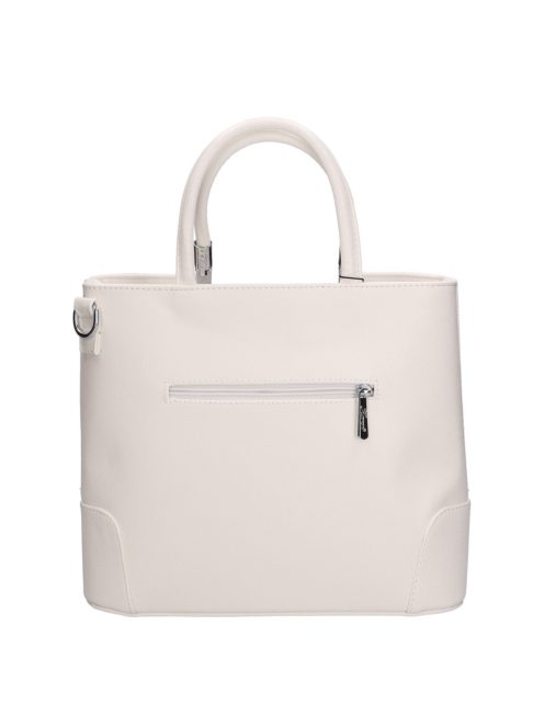 Karen Delia fehér virágos rostbőr női kézitáska