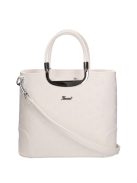 Karen Delia fehér virágos rostbőr női kézitáska