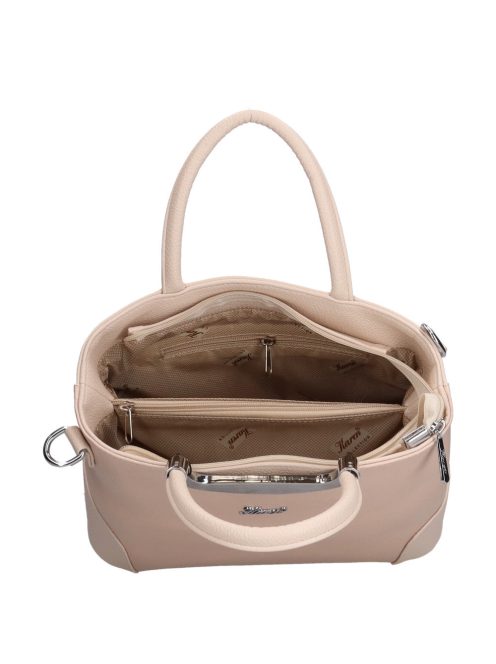 Karen Delia fehér virágos rostbőr női kézitáska