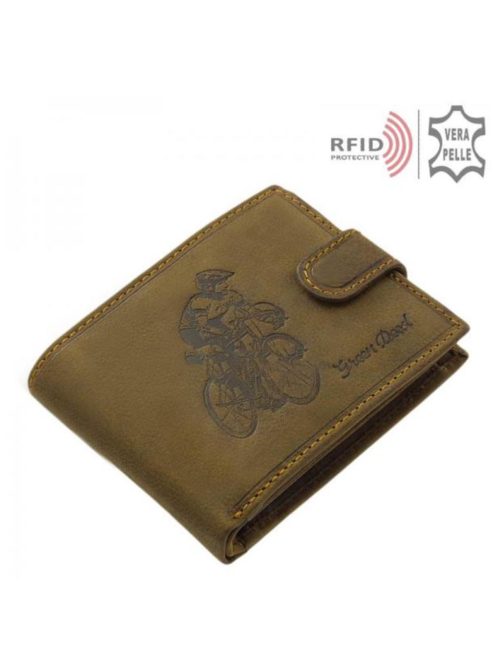 Pénztárca BICR1021/T Barna bőr férfi biciklis