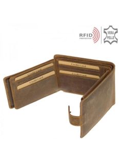 Pénztárca BICR1021/T Barna bőr férfi biciklis