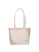 Karen Edda bézs virágos rostbőr női válltáska