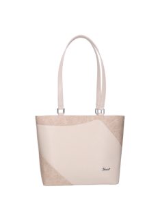 Karen Edda bézs virágos rostbőr női válltáska