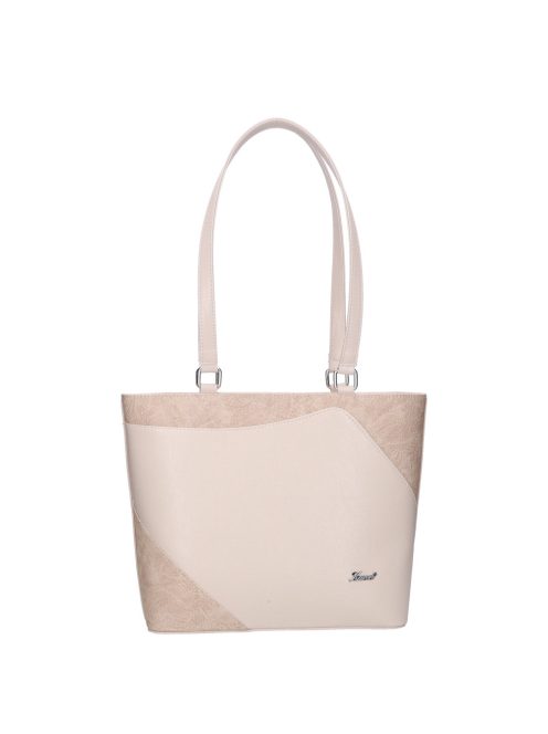 Karen Edda bézs virágos rostbőr női válltáska