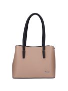 Karen Alma drapp-fekete rostbőr női válltáska