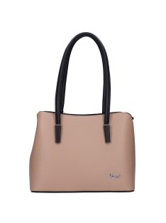 Karen Alma drapp-fekete rostbőr női válltáska