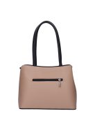 Karen Alma drapp-fekete rostbőr női válltáska