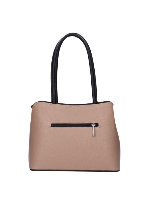 Karen Alma drapp-fekete rostbőr női válltáska