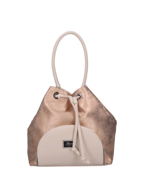 Karen Amosa rose gold-bézs rostbőr női kézitáska