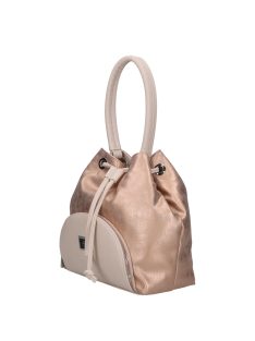 Karen Amosa rose gold-bézs rostbőr női kézitáska