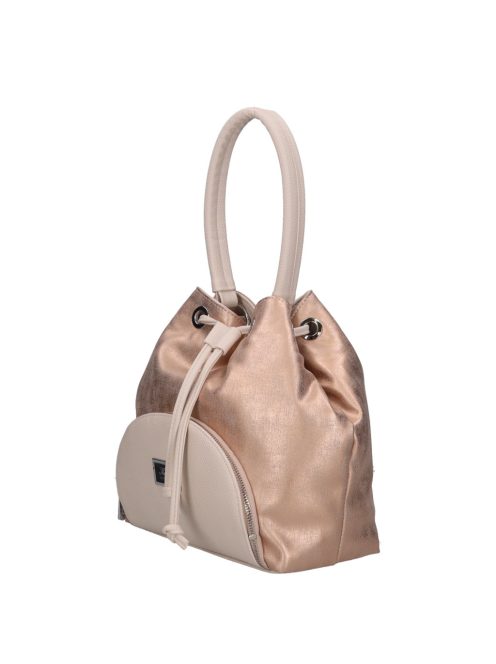 Karen Amosa rose gold-bézs rostbőr női kézitáska