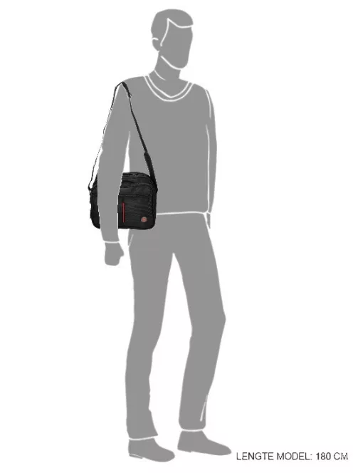 Oldaltáska ENRICO BENETTI Cornell 47147 Fekete Férfi