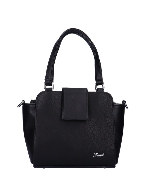 Karen Oliwia fekete rostbőr női kézitáska