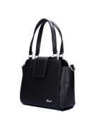 Karen Oliwia fekete rostbőr női kézitáska