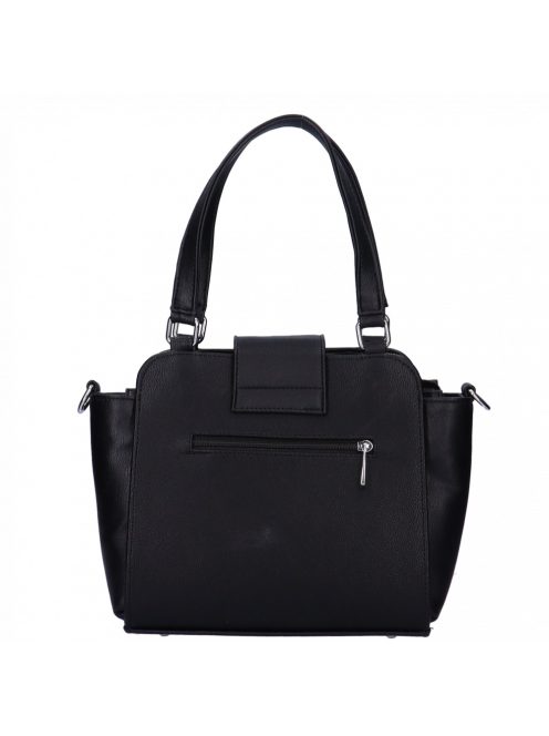 Karen Oliwia fekete rostbőr női kézitáska
