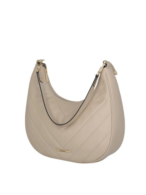 Travelite Barbara Cozy bézs steppelt női oldaltáska