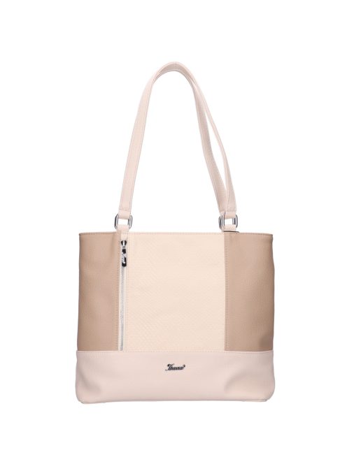 Karen Olga drapp-bézs rostbőr női válltáska