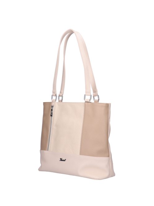 Karen Olga drapp-bézs rostbőr női válltáska